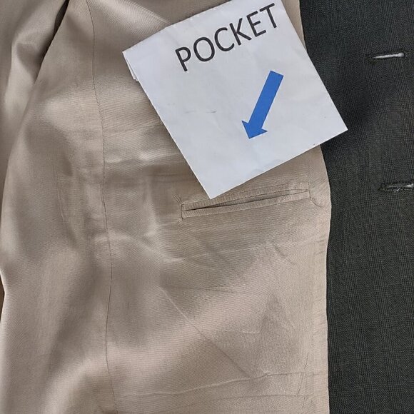 Nautica Men's Sport 100% Wool Green Suit Jacket, Blazer Sport Coat Size 42R - Picture 13 of 14